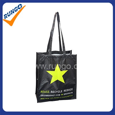 Resuable PET shopping bag with double handles