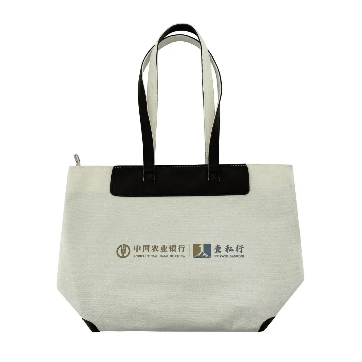 16oz Classic Luxury Cotton Canvas Tote Bag with Leather Handle Customized Logo Fashionable Design