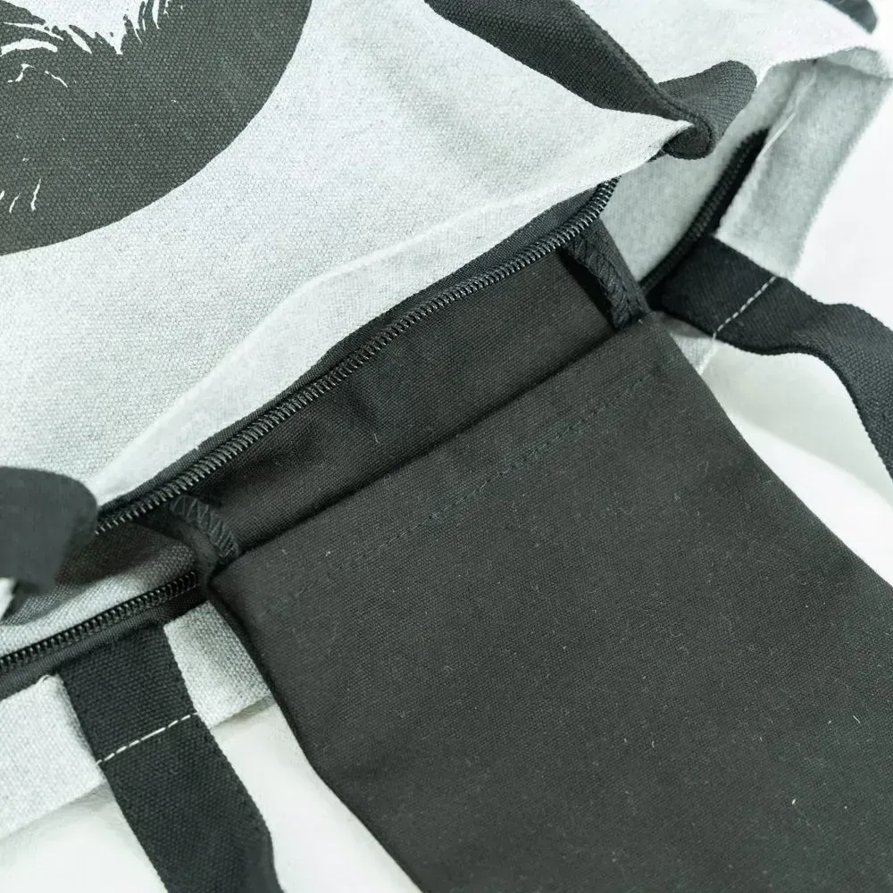 Pocket Inside Dual Purpose Canvas Tote shoulder Bag - CT23A006