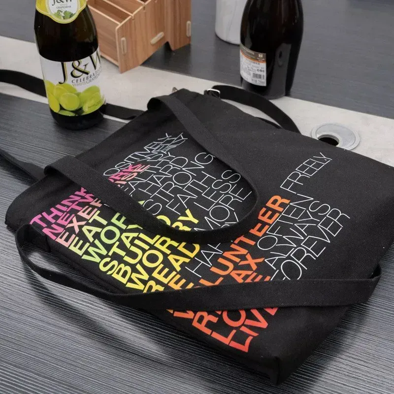 Classic Style Cotton Tote Bag With Shoulder Strap - CT23R004