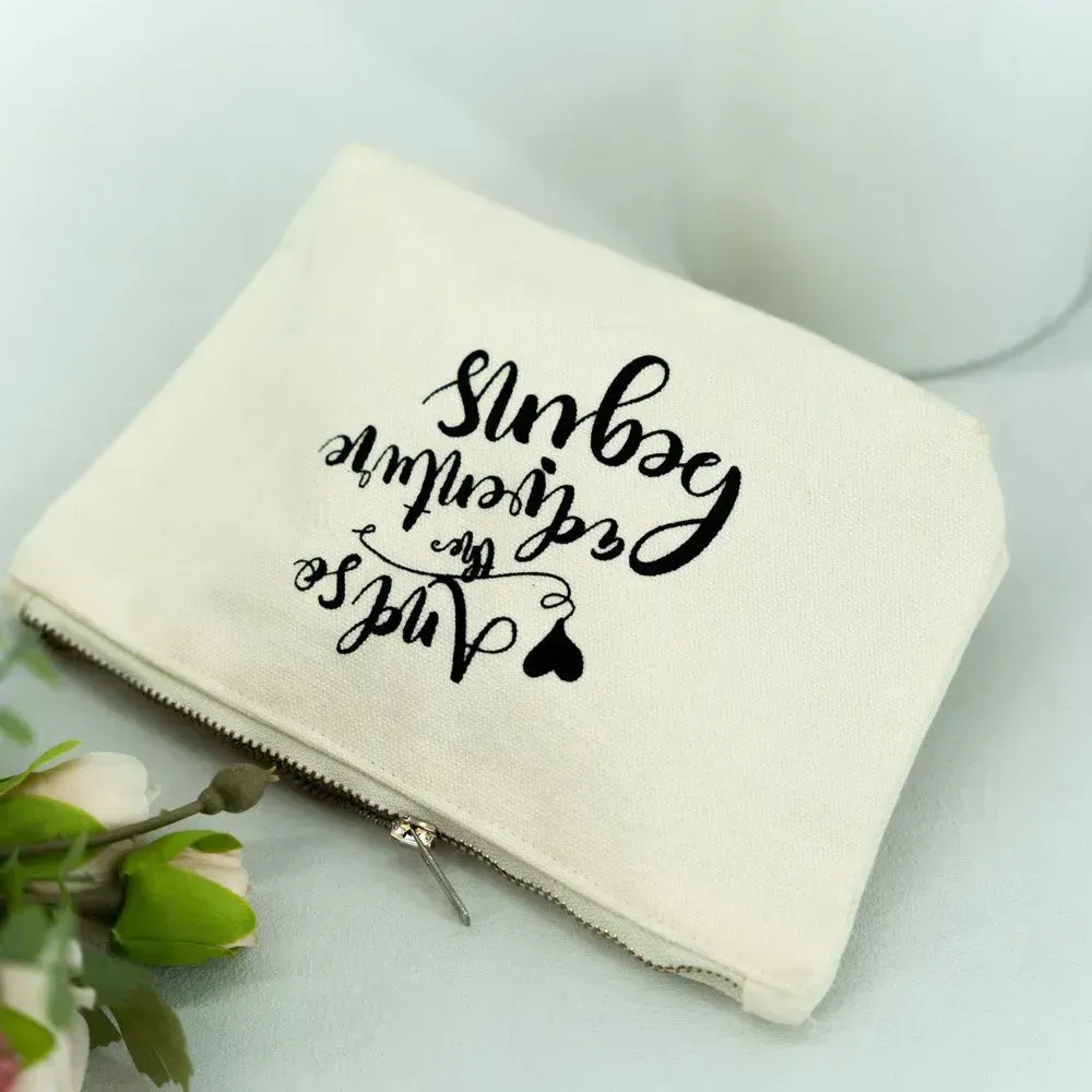 Sustainable Beauty Storage with Style Cotton Makeup Bags - CT23R020