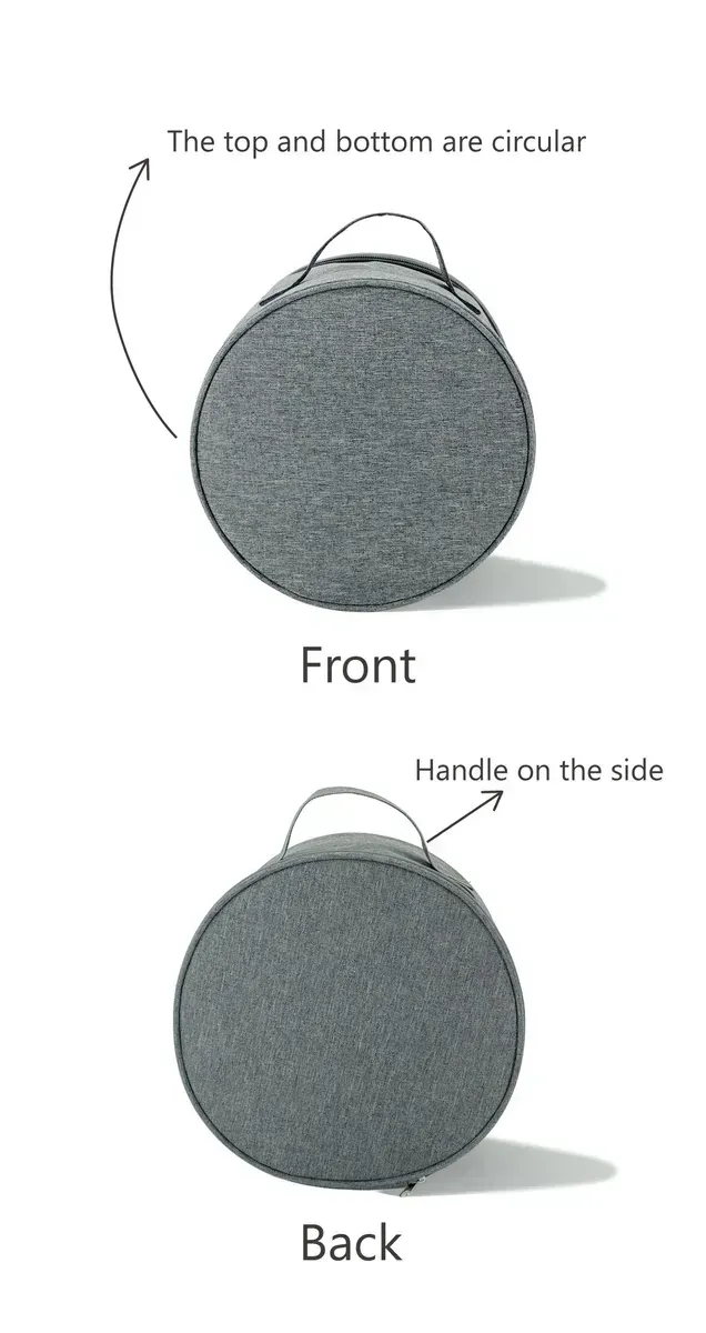 Custom logo folding electric fan handbag multifunctional portable travel cosmetics storage bag portable round storage bag - Detail