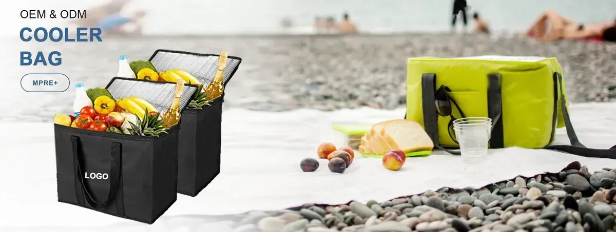 Reusable Outdoor Party Picnic Drink Beer Fruit large thermal insulated food delivery non woven cooler bag - Detail