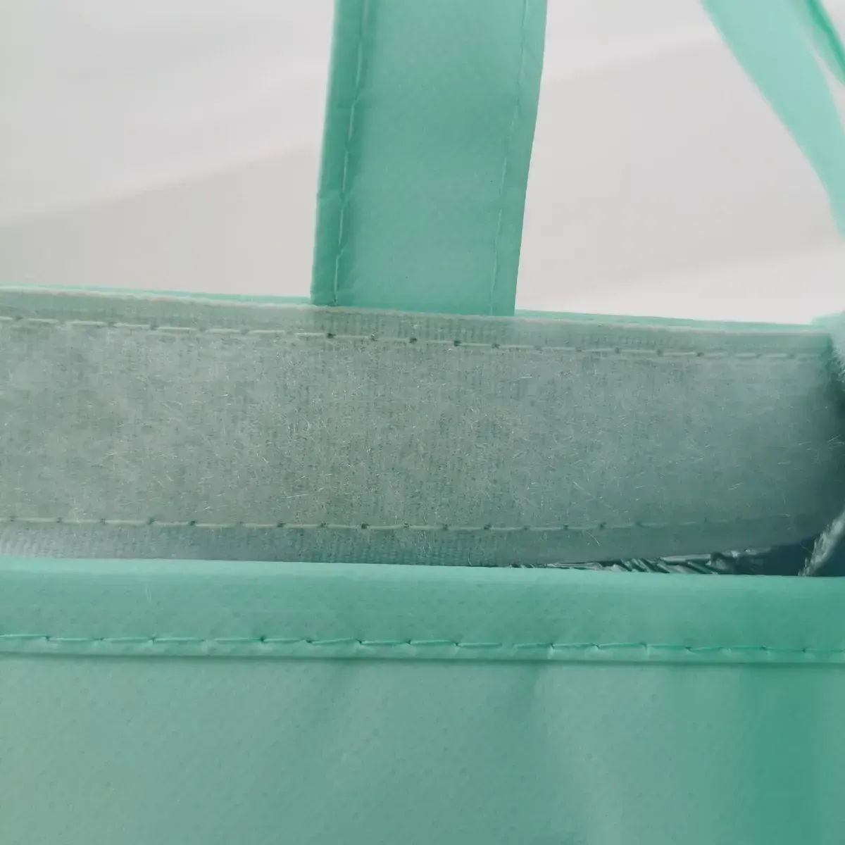 Laminated pp Fashion Blue Non Woven Big Laminated Lunch Cooler Bag with MAGIC TAPE closure - ICEK-1601