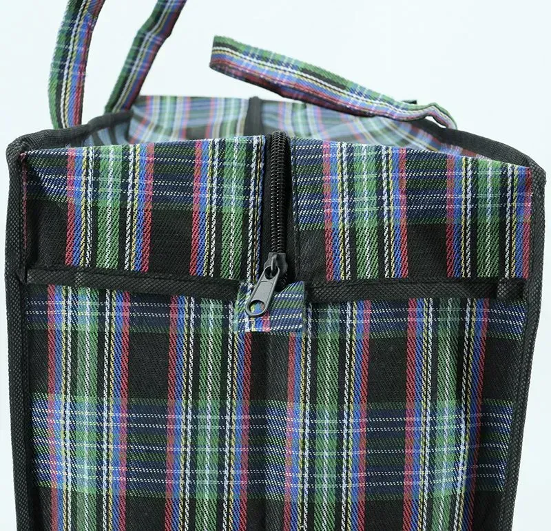 waterproof tear-resistant heavy duty polyester oxford cloth logo custom packaging shipping storage bags with zipper pocket