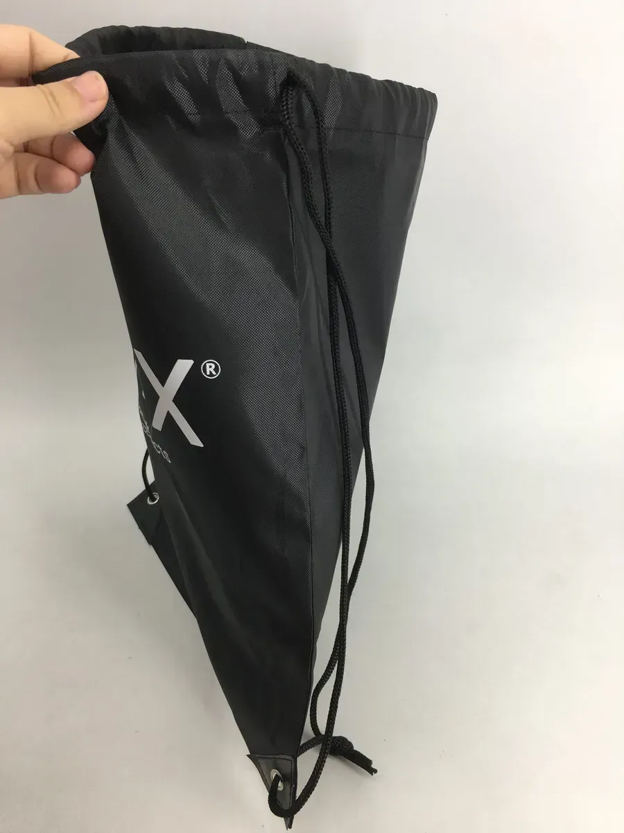 factory custom logo sports backpack printing 420D polyester promotion eyelet  drawstring bag for gym - Detail