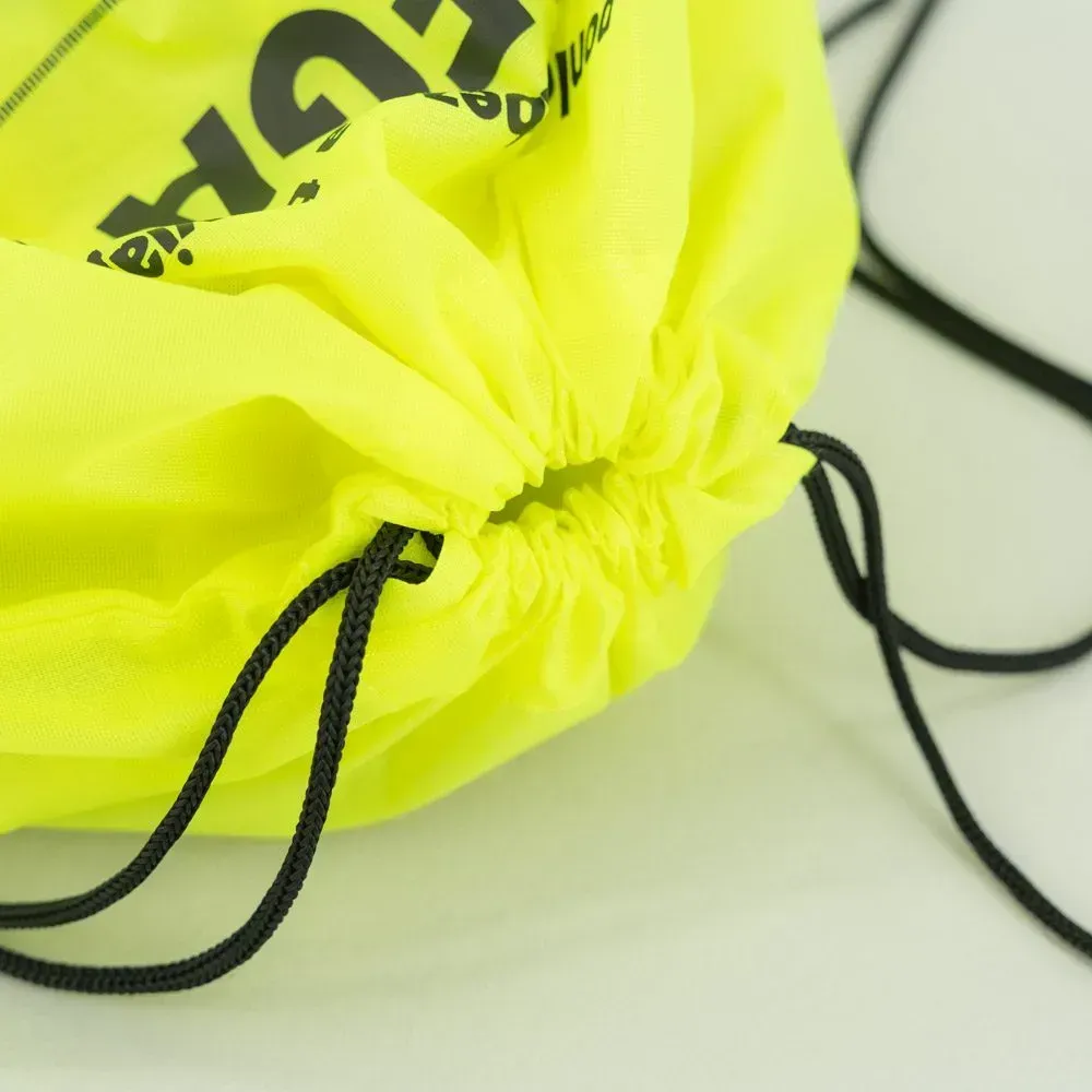 High quality sport reflective strip customized portable polyester drawstring backpack bag