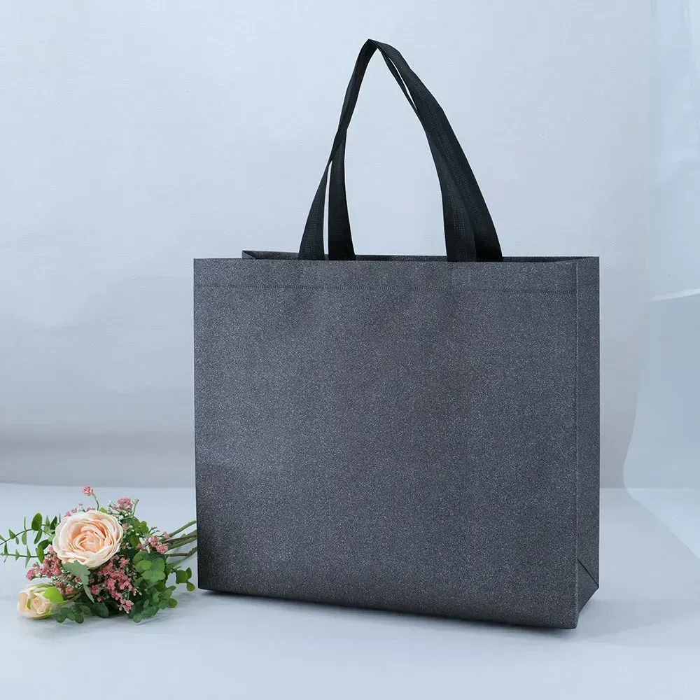 cheap wholesale Silver color  laminated ultrasonic pp non woven shopping bag