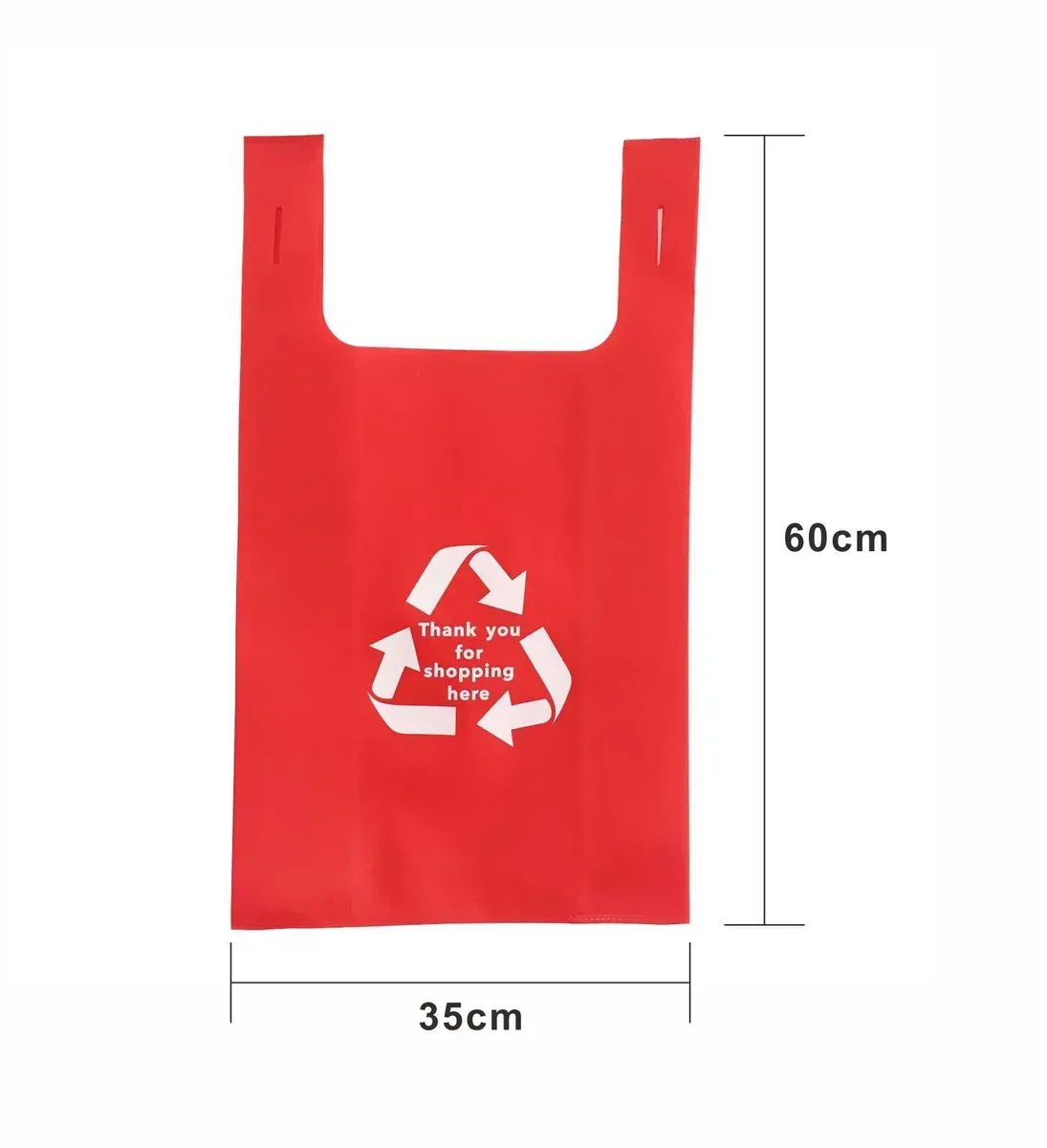 Custom logo printed reusable heat seal non woven vest shopping bag for supermarket