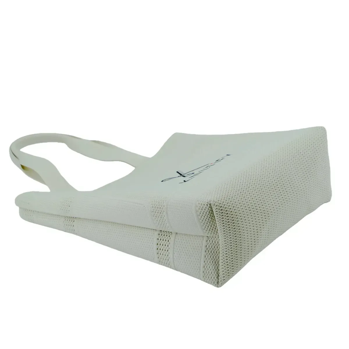 Eco-Friendly  Polyester Yarn Material BSCI &amp; REACH Certificate Reusable  Knitted Tote Bag with  Custom Logo