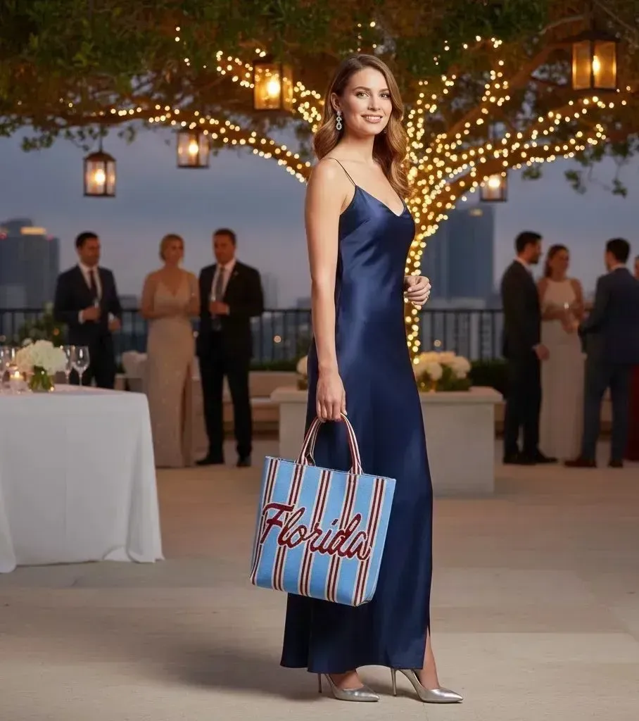 Eco-Friendly Durable Lightweight Reusable Polyester Knitted Tote Bag with Custom Design Foldable &amp; Portable for Women