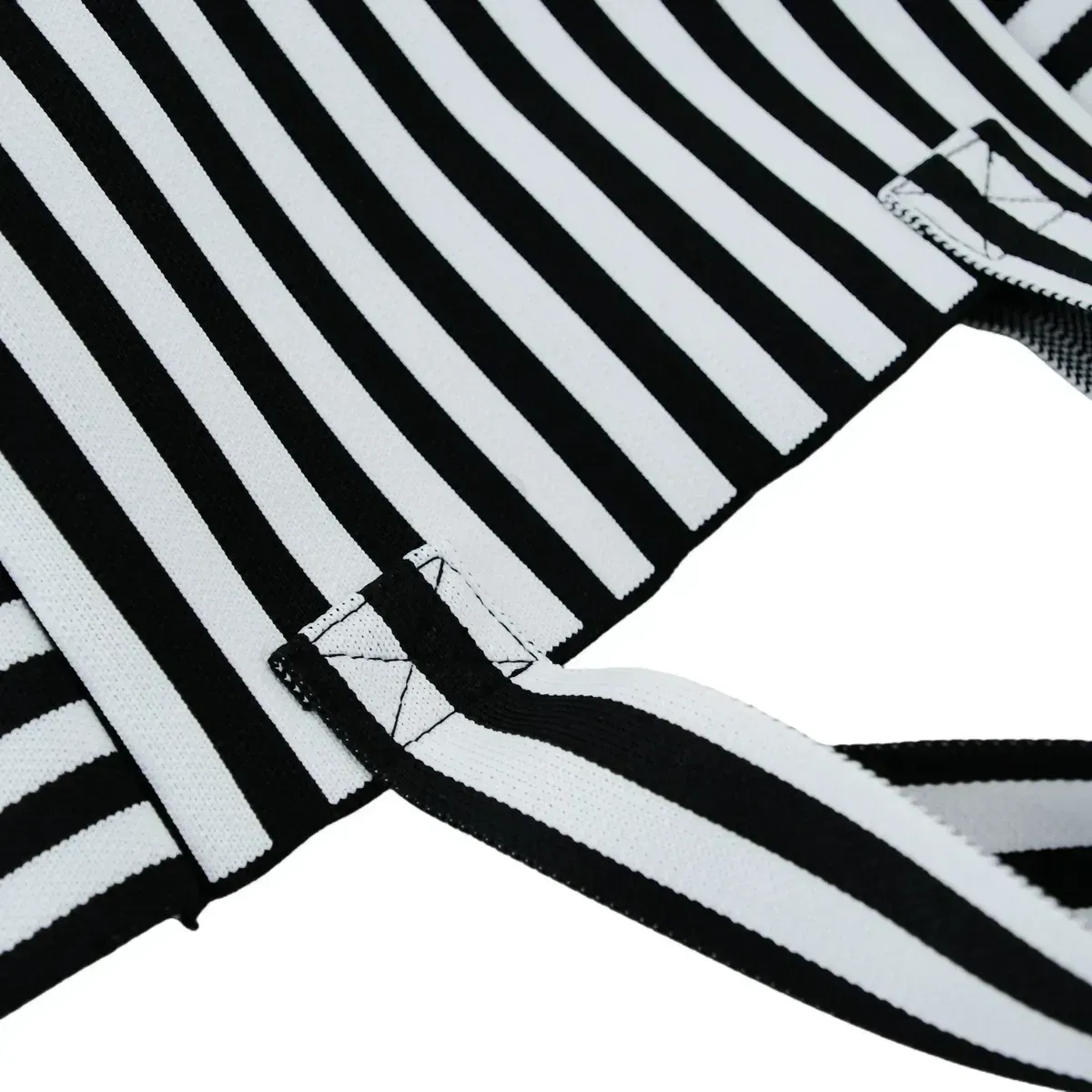 Eco-Friendly Durable Polyester Yarn Striped Knitted Tote Bag for Fashion &amp; Daily Use