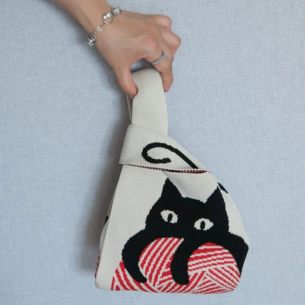 Custom Design Crochet knitted Handbag Fashion Ladies Knitted Tote Bag