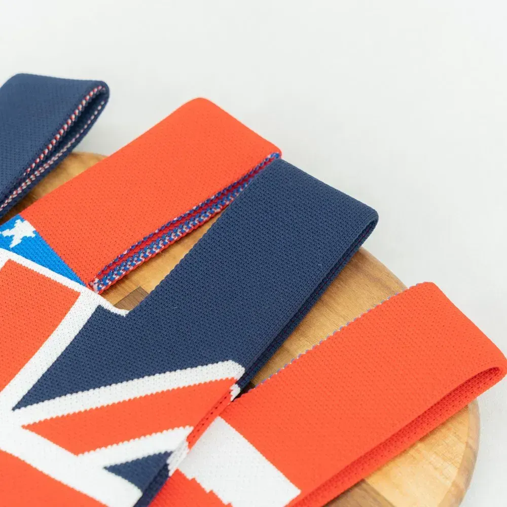 reusable various national  flag design  customized knitted tote bag