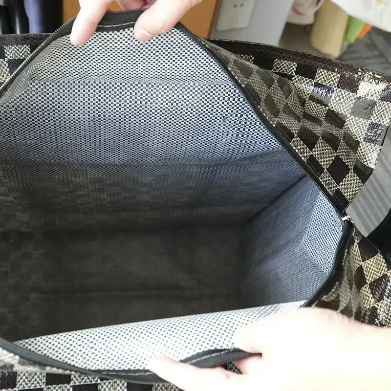 super Large Capacity Jumbo Storage Laundry Reusable Recycle PP Woven sack Bag 50kg with Zipper