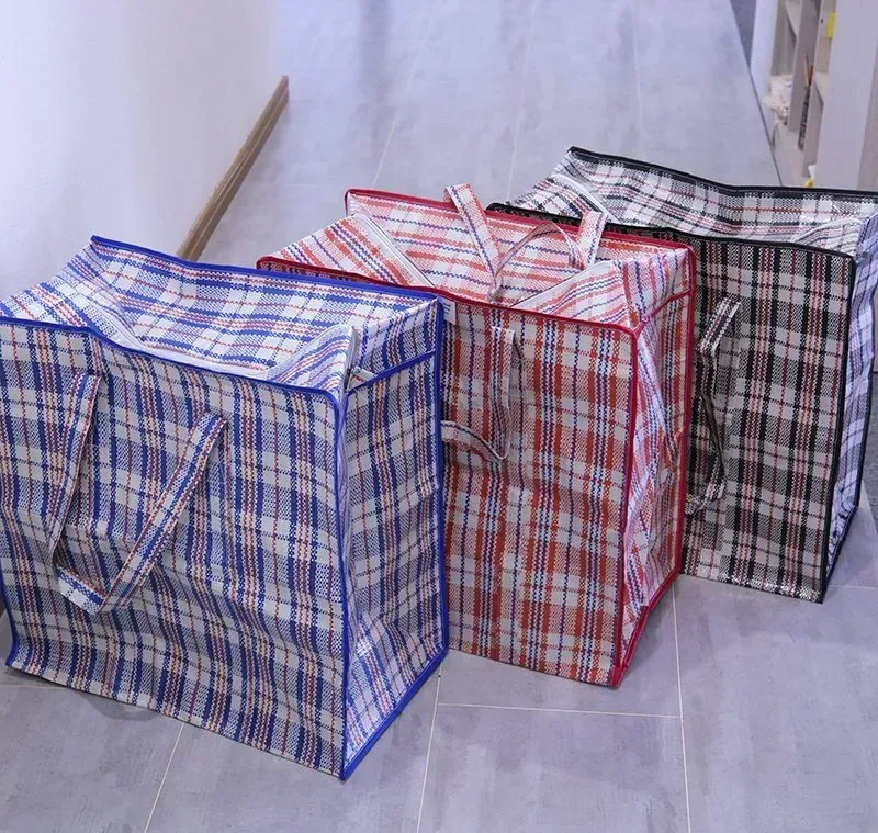 3colors check design  PVC Laundry bag with zipper - SP23A004