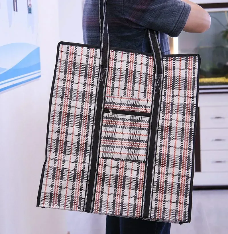 PVC check bag with nylon stripe handle - SP23A005