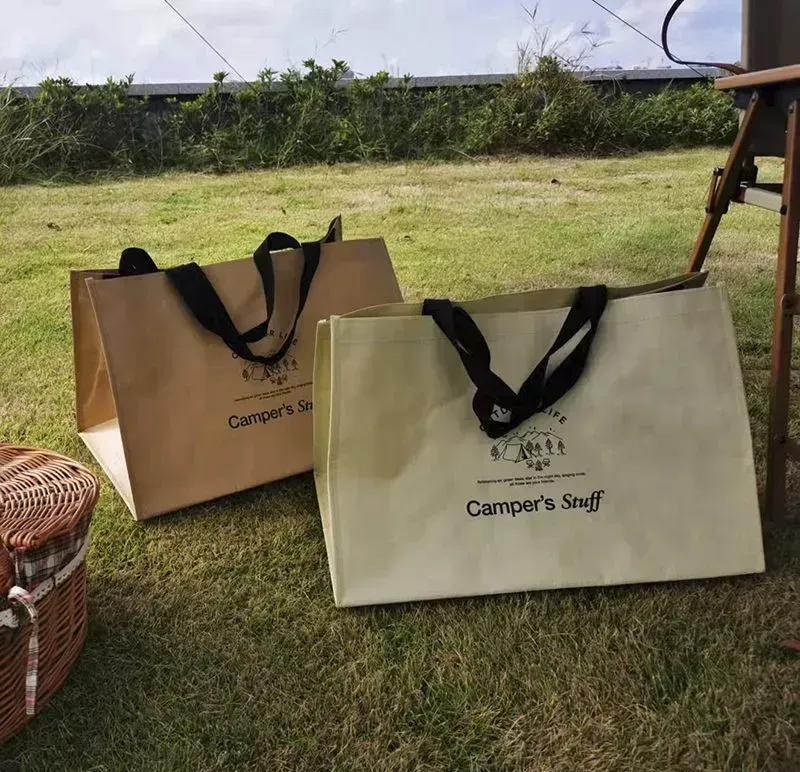Hot Sell Waterproof Customized Printing Outdoor Foldable pp woven Picnic Bag for Camping