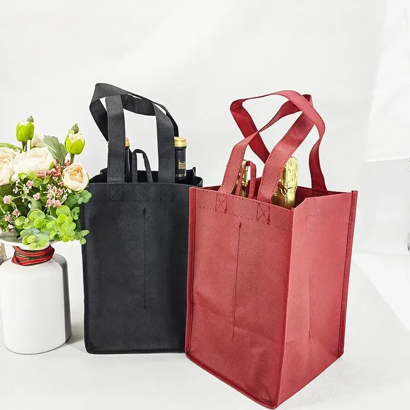 Bugundy color wine bag wine Non woven bags for 2 / 3 / 4 /6 bottle wine  - WB-1902
