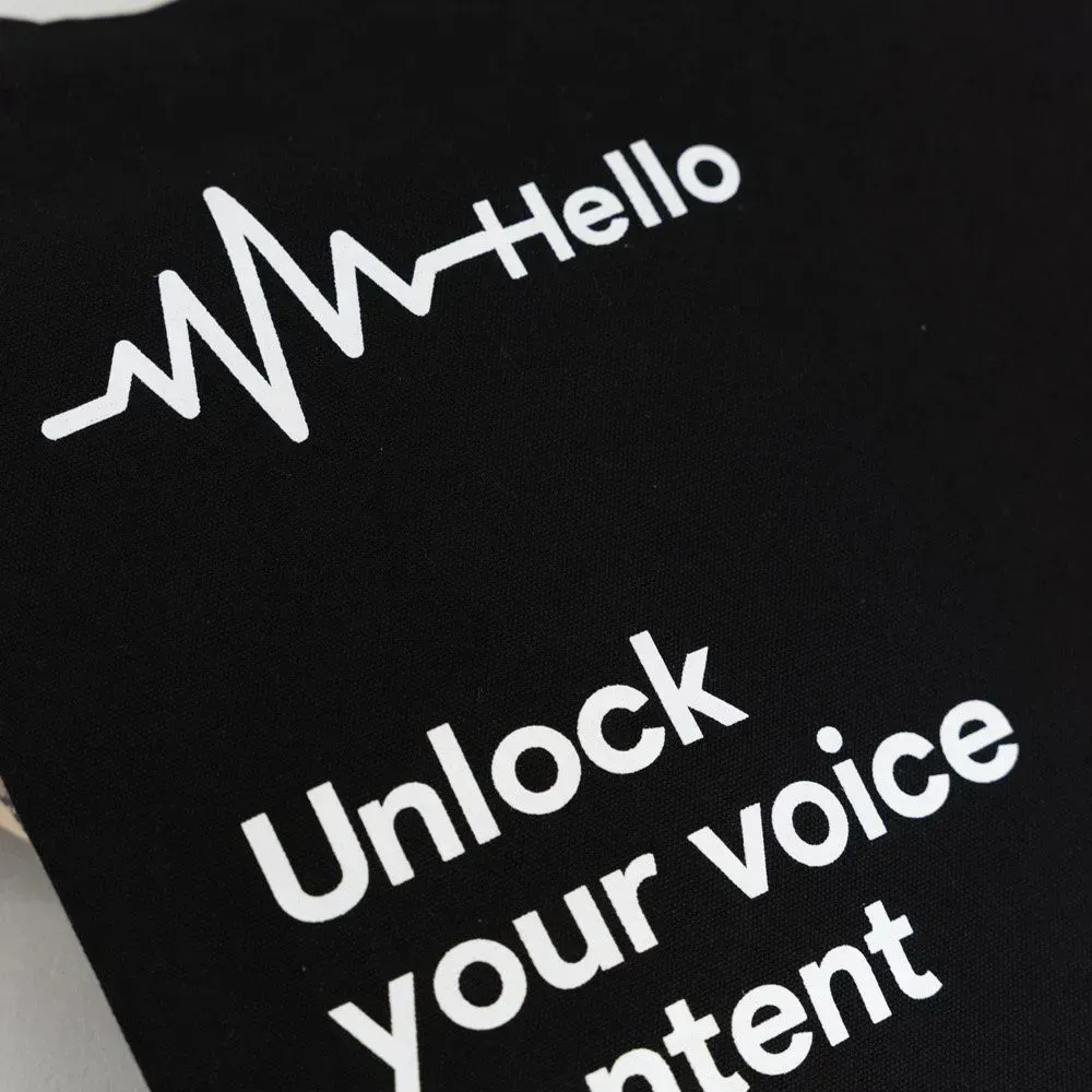 Black Durable Cotton Tote Bag With Silk Screen printing